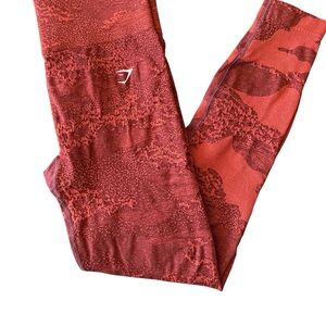 Gymshark Orange Camo Leggings
